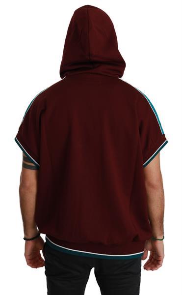 Grote foto dolce gabbana maroon hooded pullover dgmillennials sweate kleding heren truien en vesten