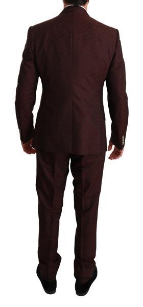 Grote foto dolce gabbana maroon brocade 3 piece wool martini suit it5 kleding heren kostuums en colberts