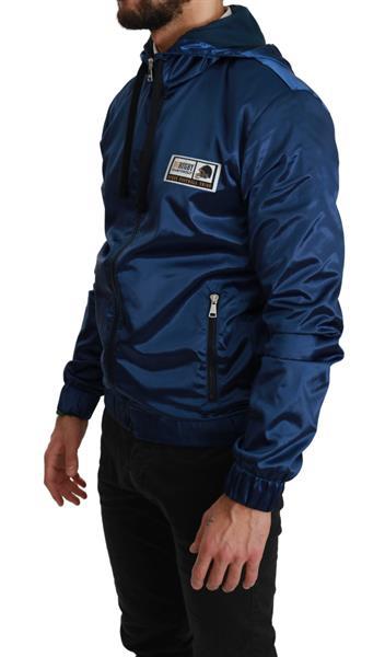 Grote foto dolce gabbana blue dg sport zipper hooded sweater it46 s kleding heren truien en vesten