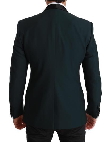 Grote foto dolce gabbana green wool martini logo jacket blazer it48 kleding heren t shirts