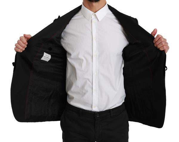 Grote foto dolce gabbana black jacquard torero lace jacket blazer it5 kleding heren t shirts