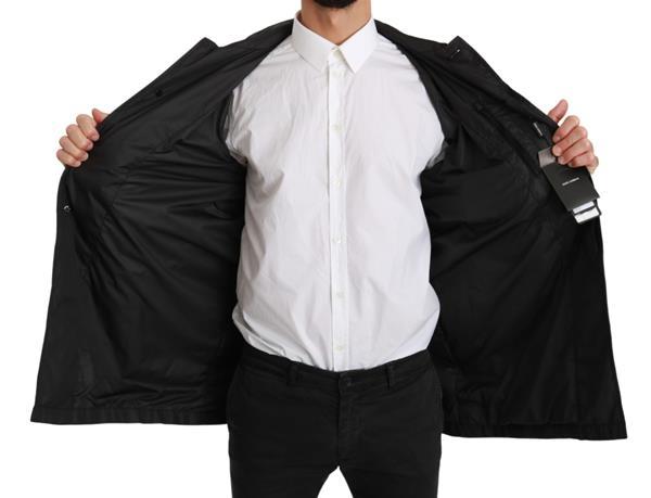 Grote foto dolce gabbana black logo mens coat windbreaker jacket it48 kleding heren jassen zomer