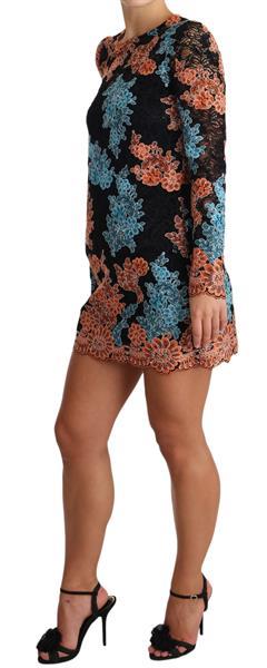 Grote foto dolce gabbana multicolor lace embroidered mini dress it38 kleding dames jurken en rokken