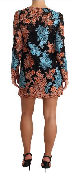 Grote foto dolce gabbana multicolor lace embroidered mini dress it38 kleding dames jurken en rokken