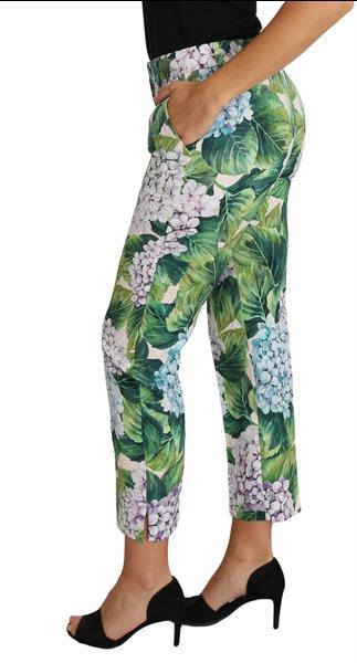 Grote foto dolce gabbana hydrangea print cropped brocade pants floral kleding dames spijkerbroeken en jeans