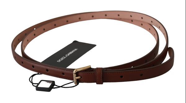 Grote foto dolce gabbana brown slim double wrap buckle one leather be kleding dames sieraden
