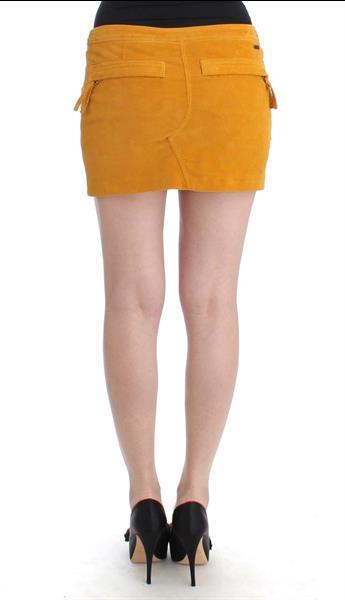 Grote foto costume national yellow corduroy mini skirt it40 s kleding dames jurken en rokken