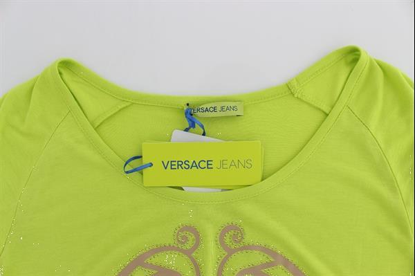 Grote foto versace jeans yellow crew neck studded t shirt it42 s kleding dames t shirts