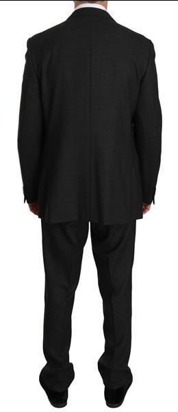 Grote foto z zegna wool black gray two piece 3 button suit it52 xl kleding heren kostuums en colberts