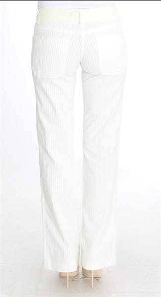 Grote foto ermanno scervino white striped straight fit pants it42 m kleding dames spijkerbroeken en jeans