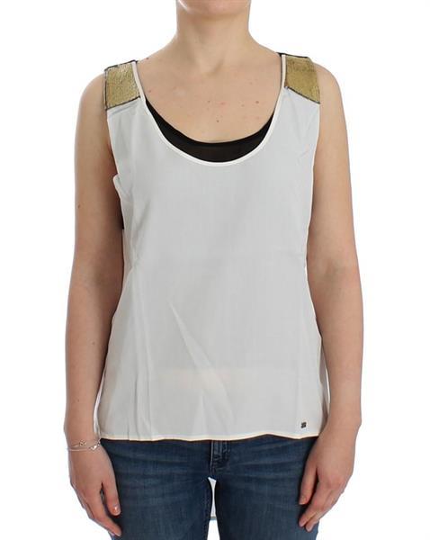 Grote foto costume national white sleeveless top xs kleding dames t shirts