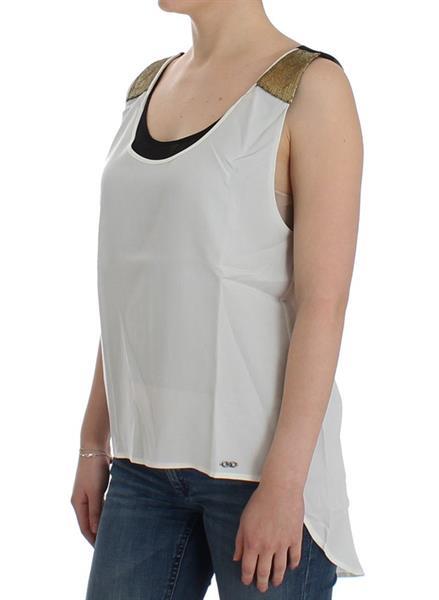 Grote foto costume national white sleeveless top xs kleding dames t shirts