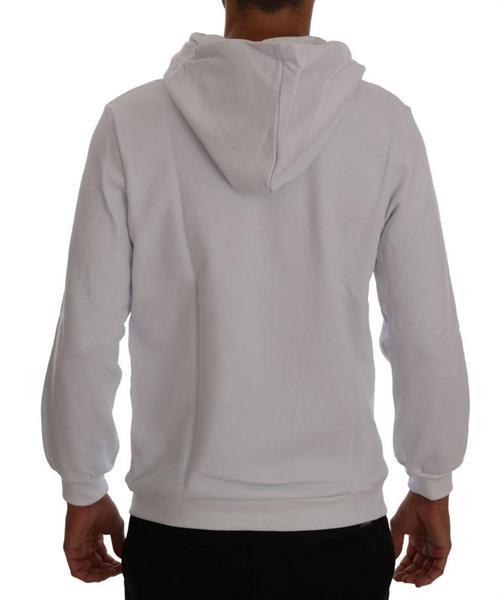 Grote foto daniele alessandrini white pullover hodded cotton sweater l kleding heren truien en vesten