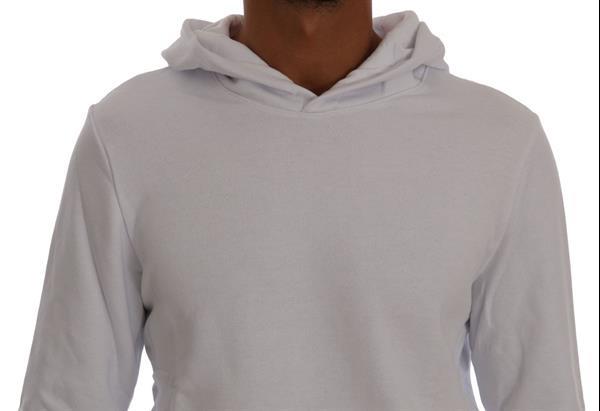 Grote foto daniele alessandrini white pullover hodded cotton sweater l kleding heren truien en vesten