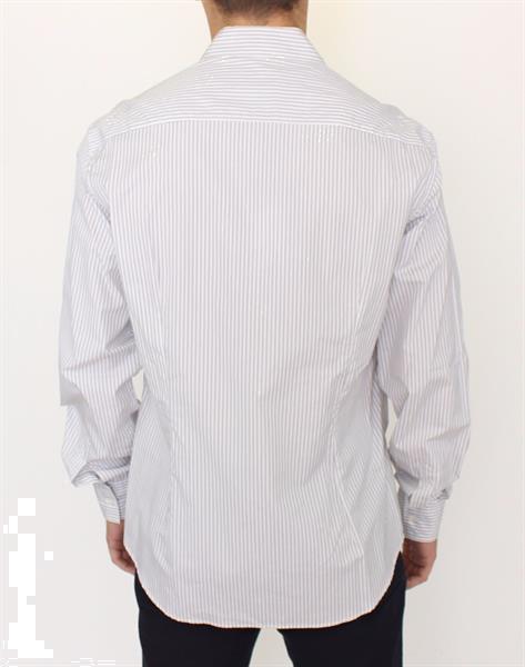 Grote foto ermanno scervino white gray striped regular fit casual shirt kleding heren t shirts