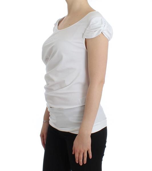 Grote foto cavalli white cotton top it48 xxl kleding dames t shirts