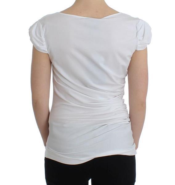 Grote foto cavalli white cotton top it48 xxl kleding dames t shirts