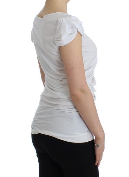 Grote foto cavalli white cotton top it48 xxl kleding dames t shirts