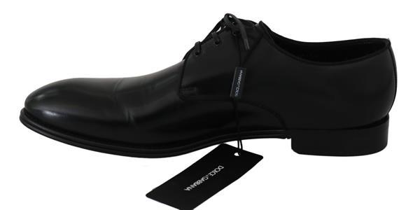 Grote foto dolce gabbana black leather dress derby formal mens shoes kleding heren schoenen