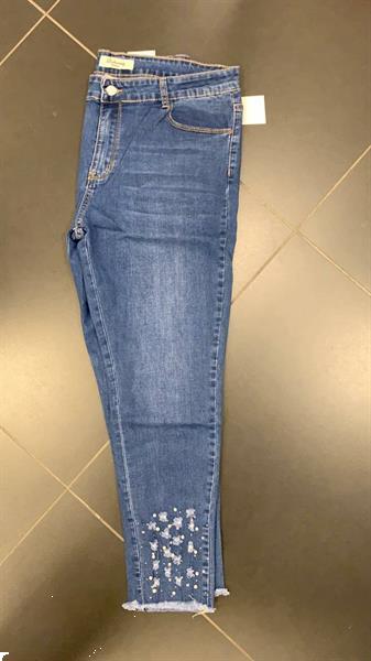 Grote foto beesty jeans met steentjes onderkant 46 kleding dames jurken en rokken