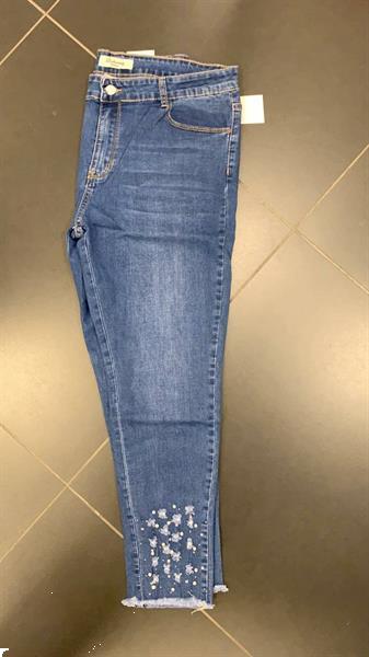 Grote foto beesty jeans met steentjes onderkant 44 kleding dames jurken en rokken