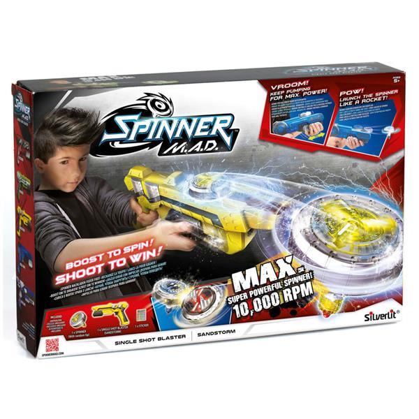 Grote foto silverlit spinner mad single shot blaster sandstorm geel kinderen en baby los speelgoed