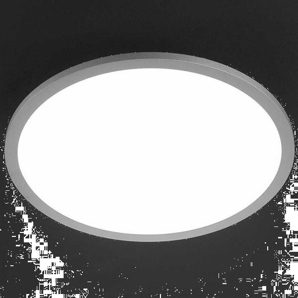 Grote foto wofi plafondlamp linox led met rgb 40x5 cm zilverkleurig huis en inrichting plafondlampen