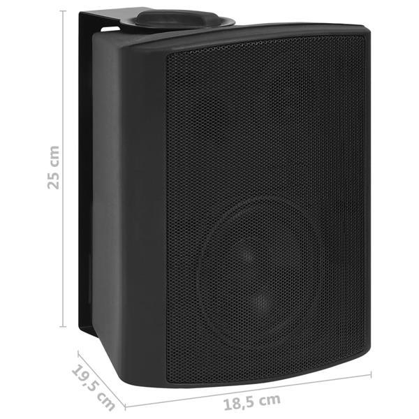 Grote foto vidaxl stereoluidsprekers wandmontage 2 st 100 w zwart audio tv en foto luidsprekers