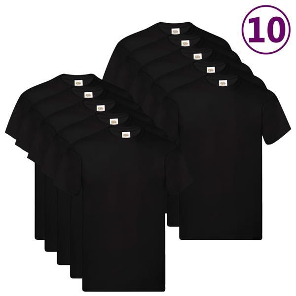 Grote foto fruit of the loom t shirts original 10 st xxl katoen zwart kleding heren overhemden