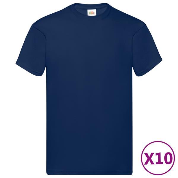 Grote foto fruit of the loom t shirts original 10 st xxl katoen marineb kleding heren overhemden