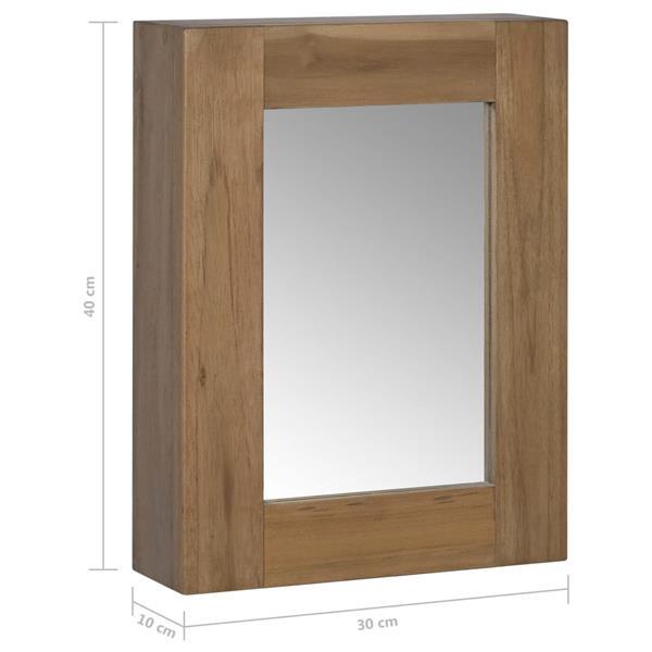 Grote foto vidaxl armoire miroir 30x10x40 cm bois de teck massif huis en inrichting overige