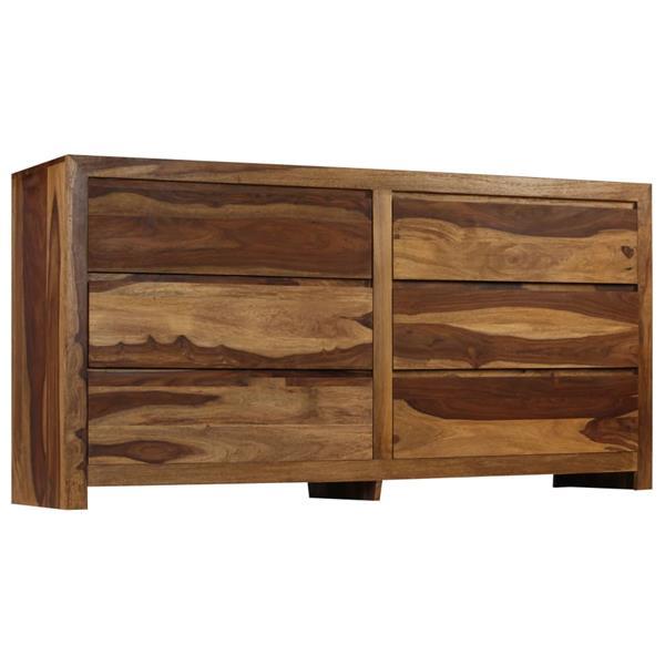 Grote foto vidaxl meuble tiroirs bois massif de sesham 160 x 40 x 80 huis en inrichting overige