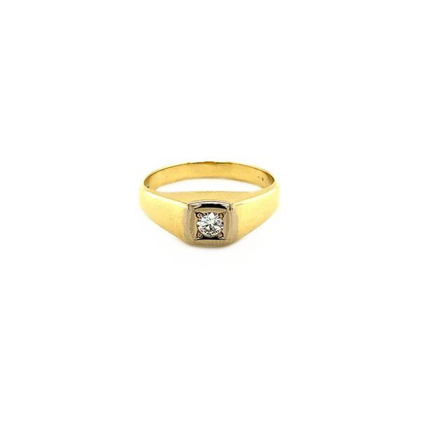 Grote foto gouden pinkring met diamant van diamonde 14 krt 625 sieraden tassen en uiterlijk ringen voor haar