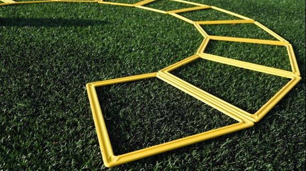 Grote foto coordinatieladder trapeze 6 hoekige vorm sport en fitness voetbal