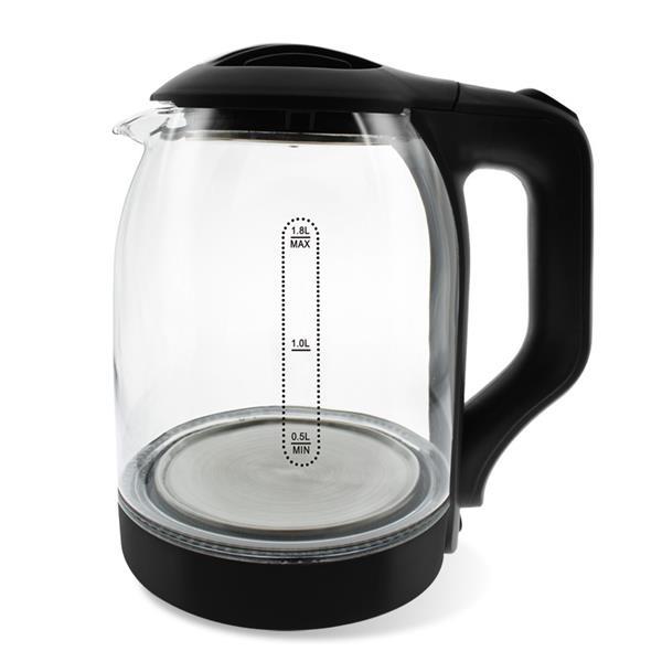 Grote foto glazen waterkoker met verlichting 1.8l alleen deze week 1 witgoed en apparatuur keukenmachines