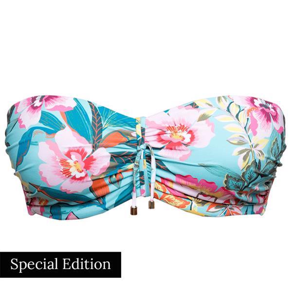 Grote foto flower riviera bandeau bikinitop 008 kleding dames badmode en zwemkleding