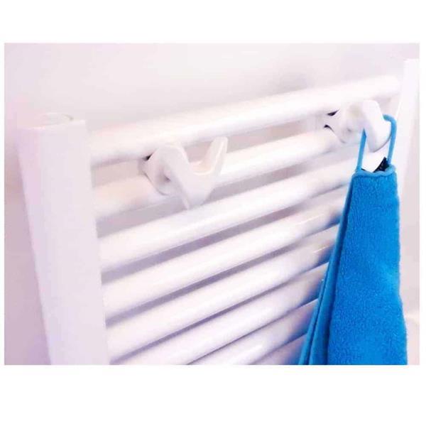 Grote foto williejan dubbele radiator handdoekenhaak 910w wit set 2 doe het zelf en verbouw sanitair