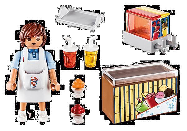 Grote foto playmobil special plus 70251 slush verkoper kinderen en baby duplo en lego
