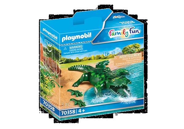 Grote foto playmobil family fun 70358 alligator met baby kinderen en baby duplo en lego