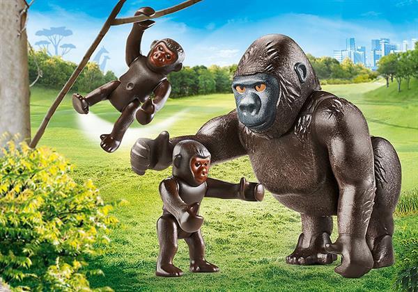 Grote foto playmobil family fun 70360 gorilla met babies kinderen en baby duplo en lego