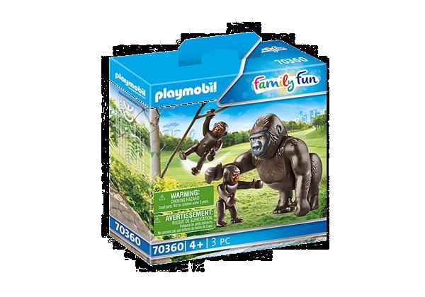Grote foto playmobil family fun 70360 gorilla met babies kinderen en baby duplo en lego
