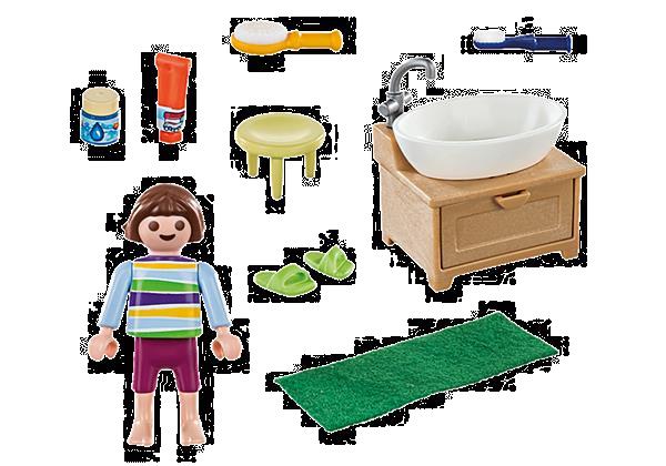 Grote foto playmobil special plus 70301 meisje aan wastafel kinderen en baby duplo en lego