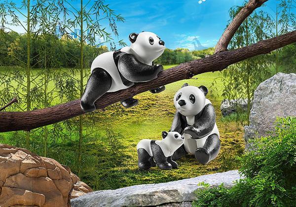 Grote foto playmobil family fun 70353 2 panda met baby kinderen en baby duplo en lego