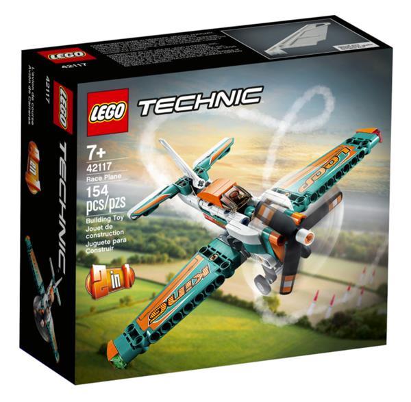 Grote foto lego technic 42117 racevliegtuig kinderen en baby duplo en lego