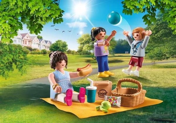 Grote foto playmobil city life 70543 picknick in het park kinderen en baby duplo en lego
