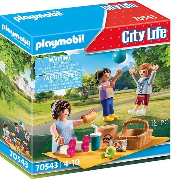 Grote foto playmobil city life 70543 picknick in het park kinderen en baby duplo en lego