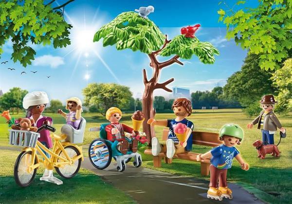 Grote foto playmobil city life 70542 in het stadspark kinderen en baby duplo en lego