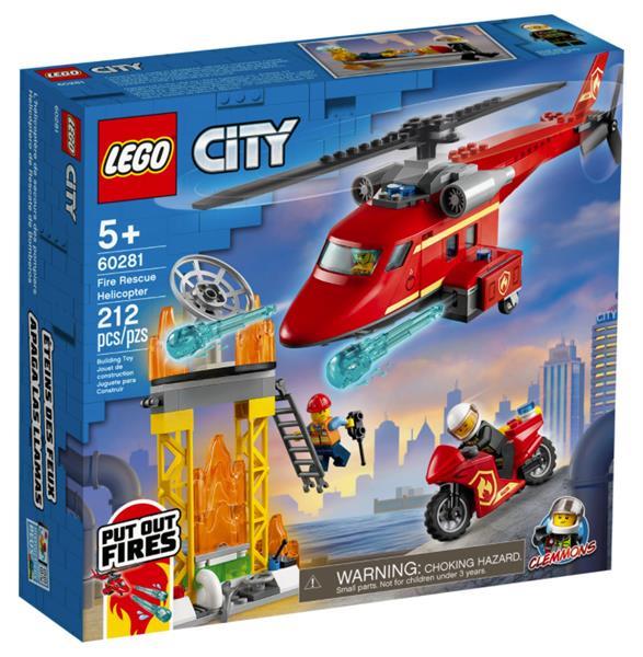 Grote foto lego city 60281 reddingshelikopter kinderen en baby duplo en lego