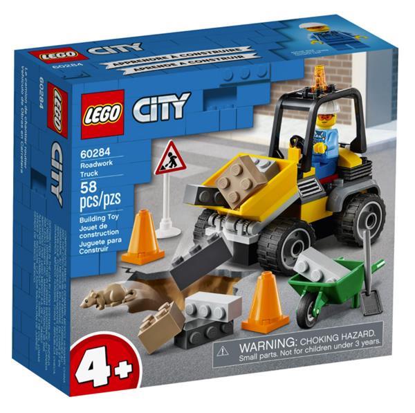 Grote foto lego city 60284 wegenbouwtruck kinderen en baby duplo en lego