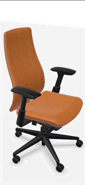 Grote foto haworth fern cognac lederen bureaustoel design huis en inrichting stoelen